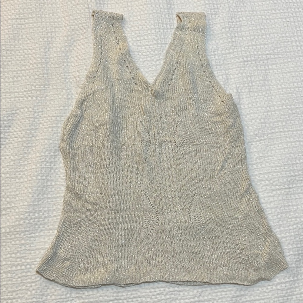 Off White Sexy Beachey Crochet - like Tank Top
